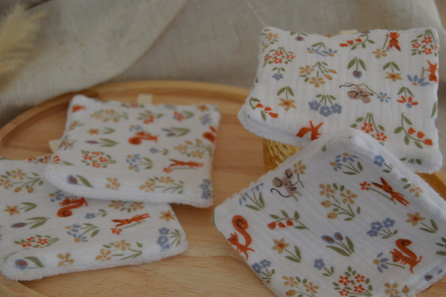 Cotons lavables LEO L'ECUREUIL