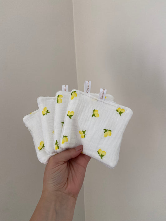 Cotons lavables CITRON