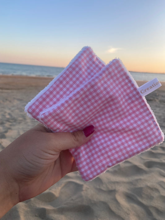 Cotons lavables PINK VICHY